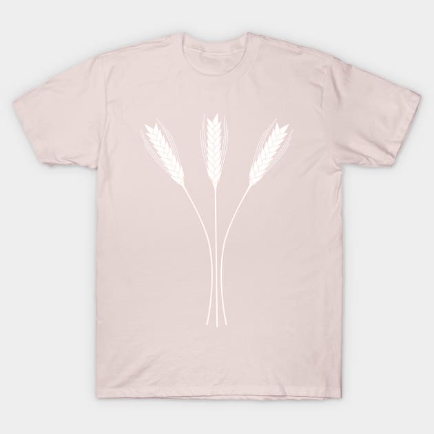 Wheat Field (Graze Pink) T-Shirt by Cascade Patterns